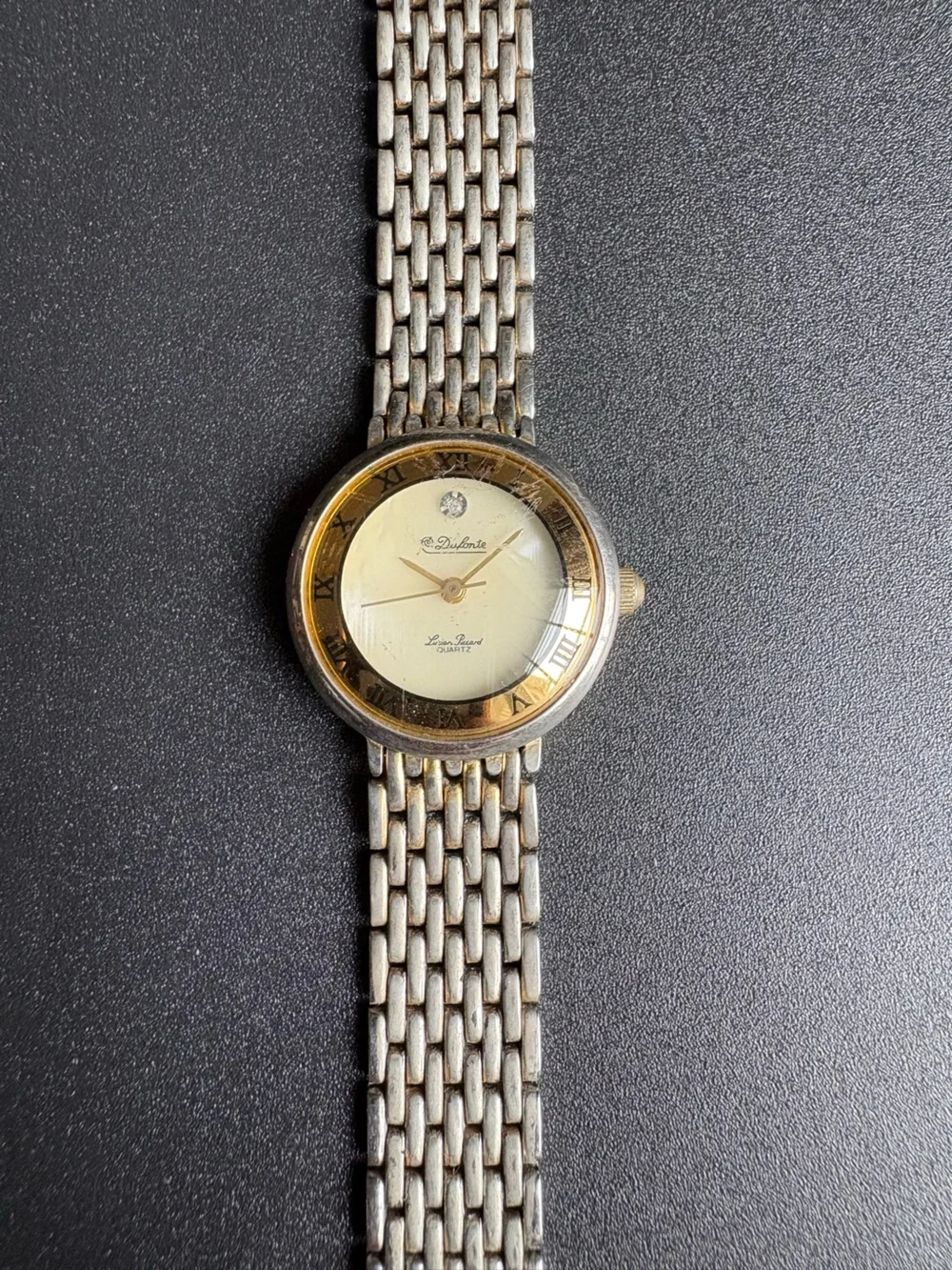 Dufonte Women’s Two-Tone Round Face Bracelet Watch - Gold & Silver